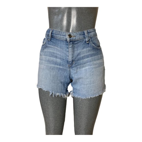 Joe’s Jeans Womens Cut-off Denim Shorts Light Blue Mid-Rise W33xL5 Distressed - Picture 11 of 12